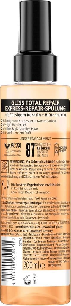 Gliss Kur Schwarzkopf Total Express Conditioner - 200 ml 2