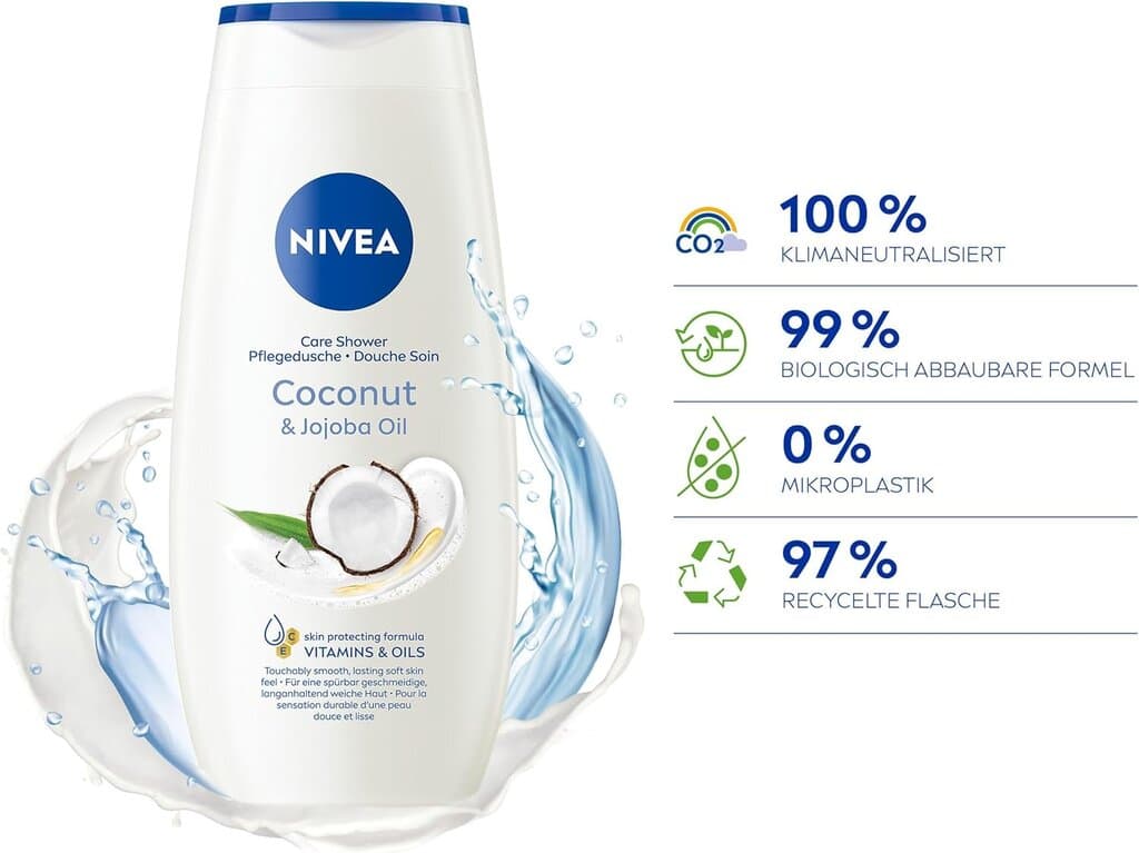 NIVEA Coconut and JojobaOil Shower Gel - 250 ml 2