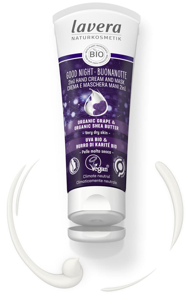 lavera natural cosmetics Good Night Hand Cream & Mask 2in1 - 75 ml 3