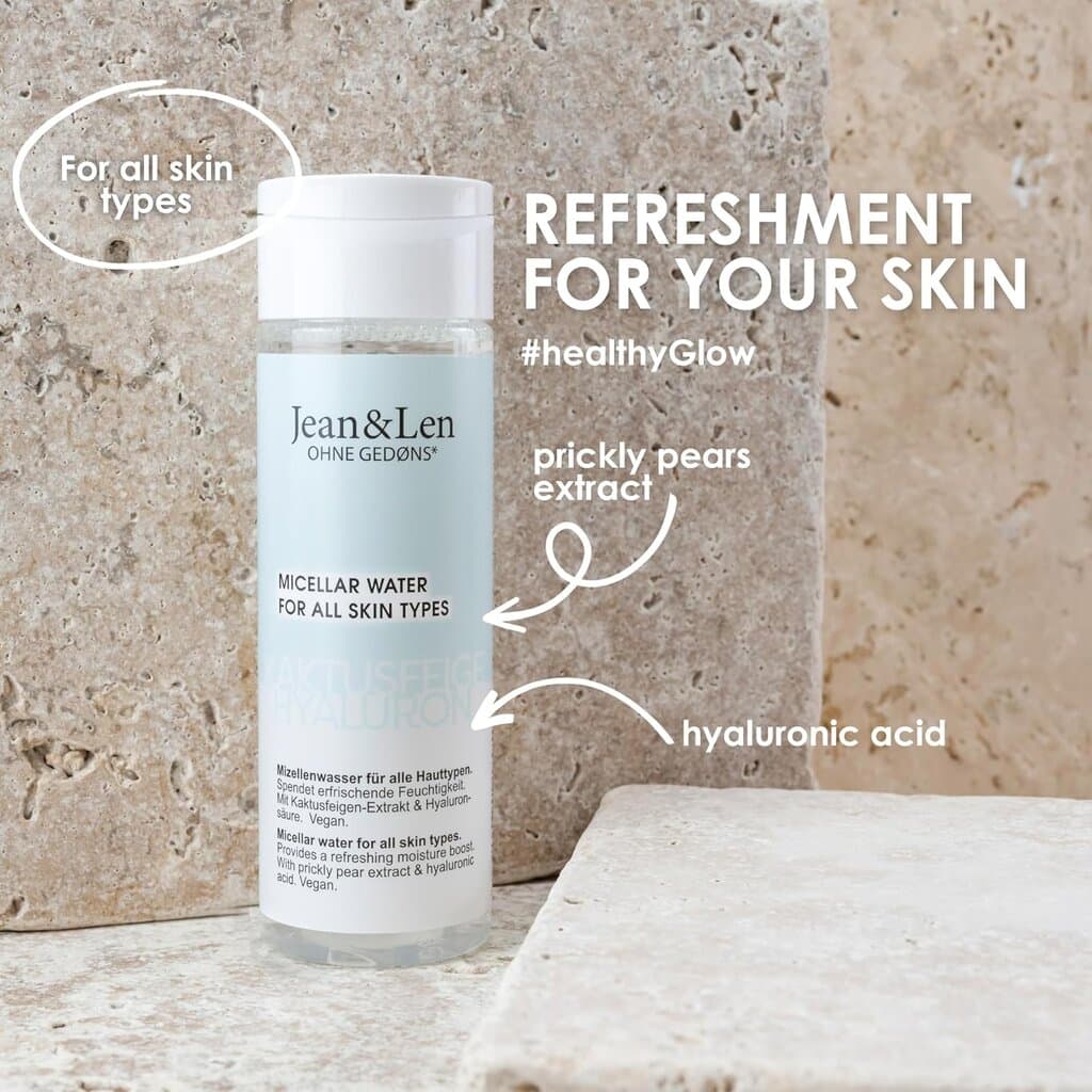Jean & Len Moisturising Micellar Water Cactus Pear & Hyaluronic for All Skin Types - 200ml 3