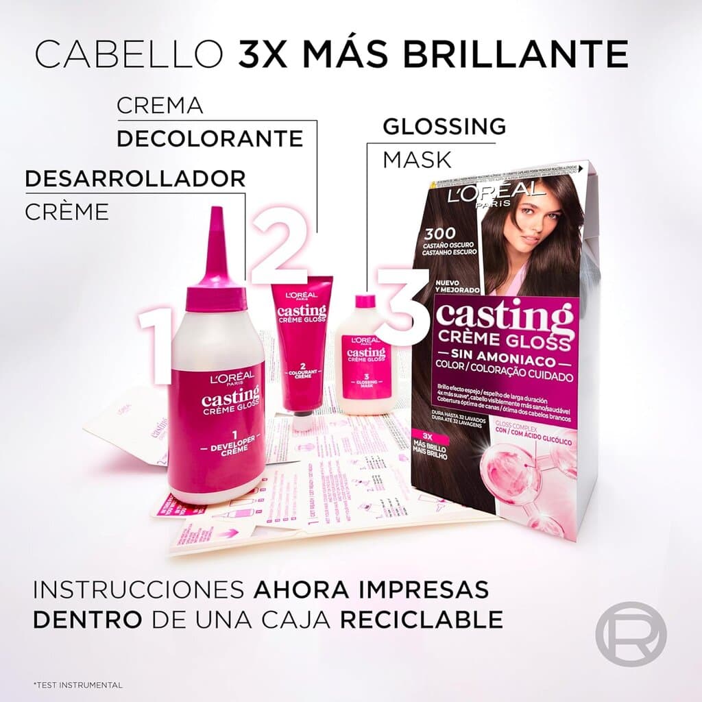 L'Oréal Paris Casting Creme Gloss Color Bath - 300 Dark Brown 3