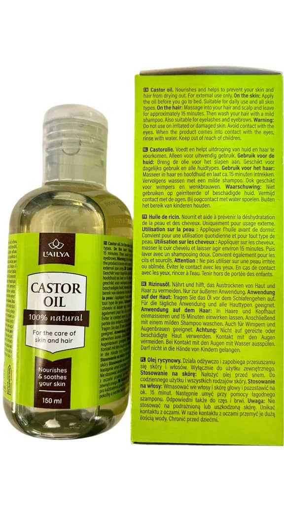 L'ailya Castor Oil Hair and Skin Care Oil 100% Natural 150 ml 3
