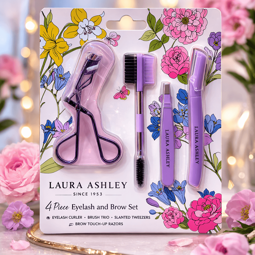 Laura Ashley 4-Piece Eyelash and Brow Set 1