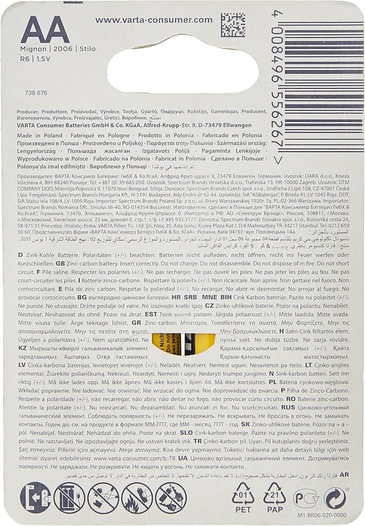 Varta 42335 R6/AA  Zinc chloride battery 1.5 V 2