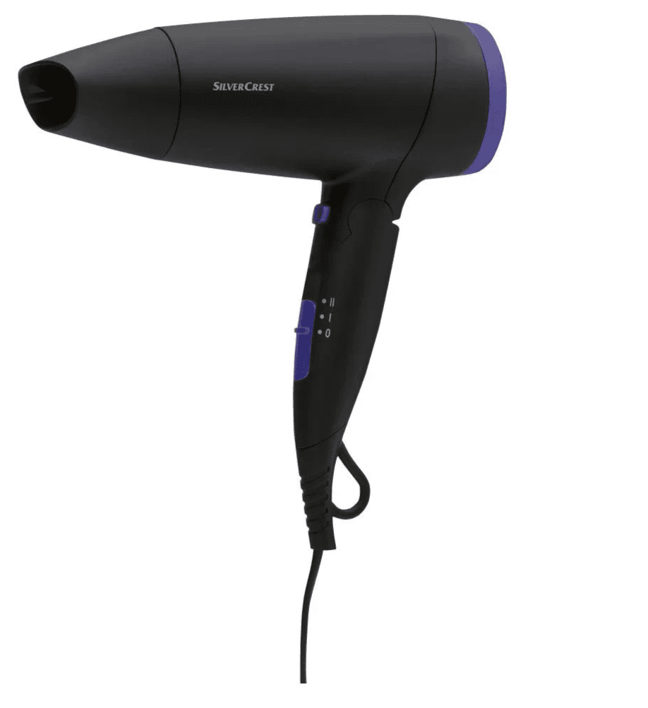 Siver crest 1200W Travel Hair Dryer - Black 1