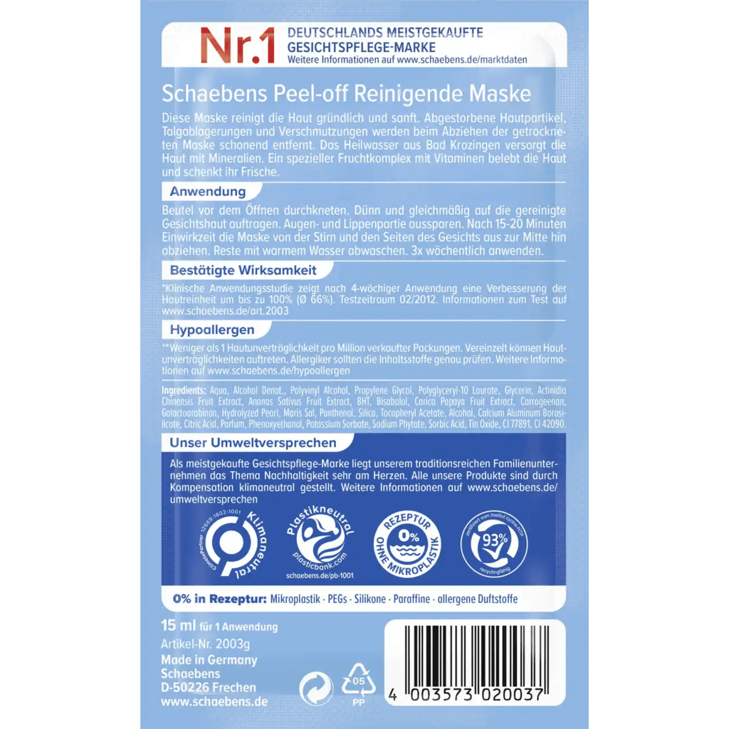 Schaebens Mask peel-off - 15 ml 4