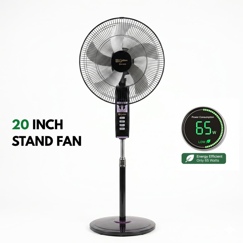 Coldn 20-inch Vertical Fan, Energy-Efficient, 65 Watts 3