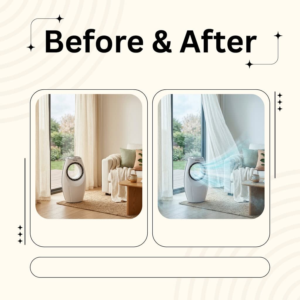 Advanced fan with manual control and fresh air, 80-watt capacity 6