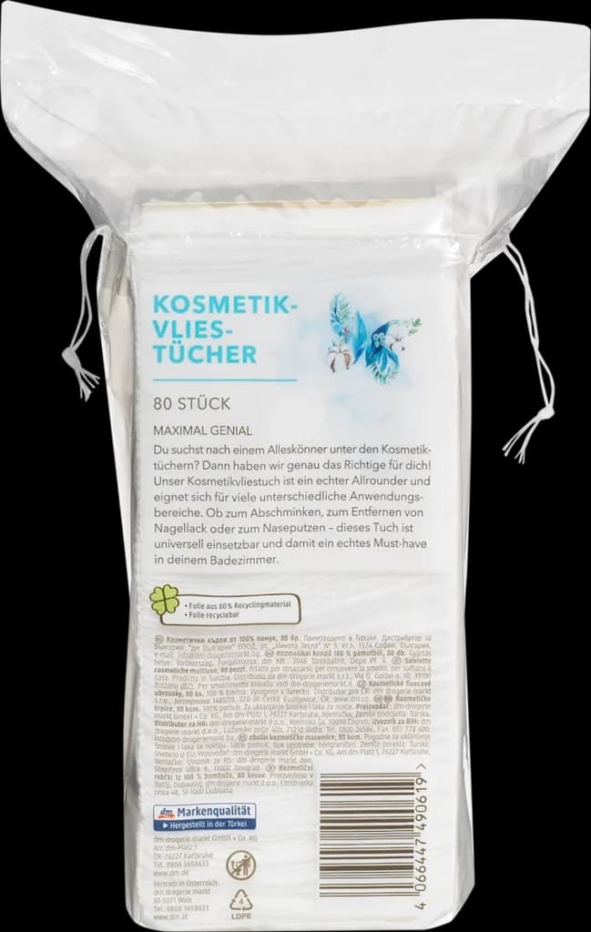 ebelin Cosmetic non-woven wipes, 80 pieces 2