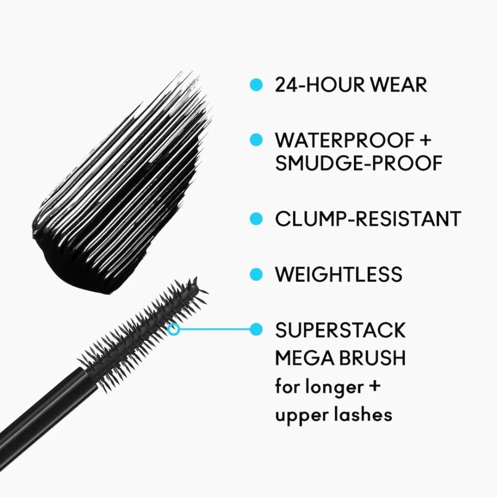 MAC Stack Superstack Mega Brush Waterproof Mascara - Black 2