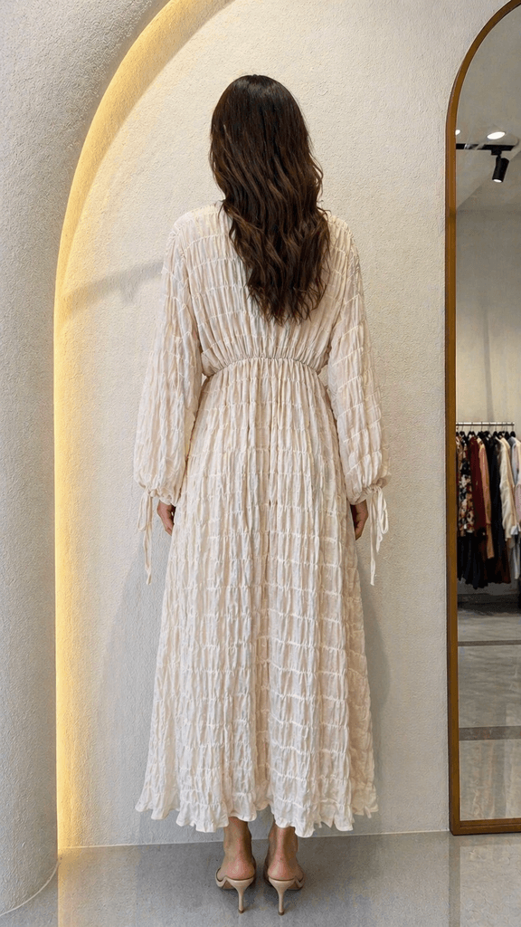 Henza Women's Dress - Cream (Free Size) 2