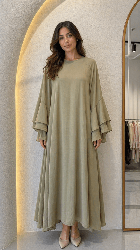 Poleen Women's Dress - Light Green (Free Size) 1