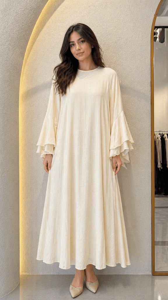 Poleen Women's Dress - Off White (Free Size) 1