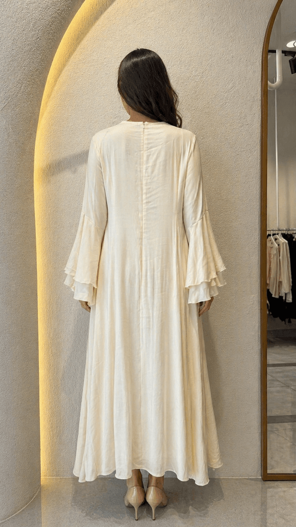 Poleen Women's Dress - Off White (Free Size) 2