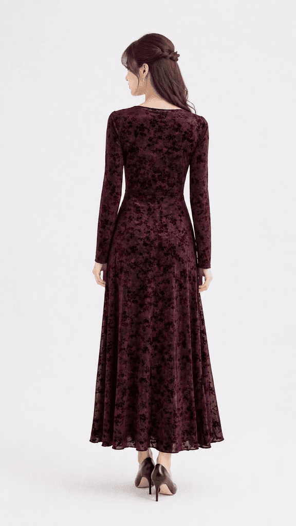 Nolsta Women's Dress - Dark Red (S) 2