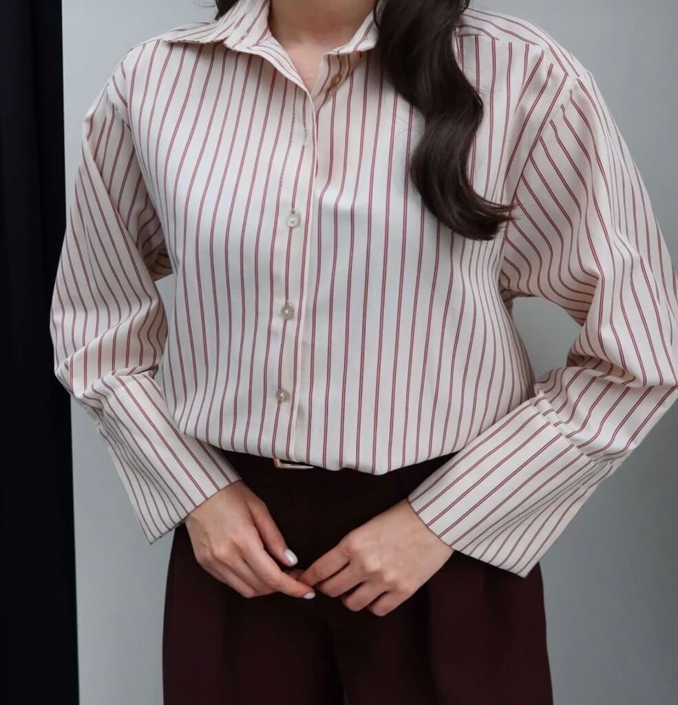 Hot Fashion Women's Cotton Shirt - White (S) 3