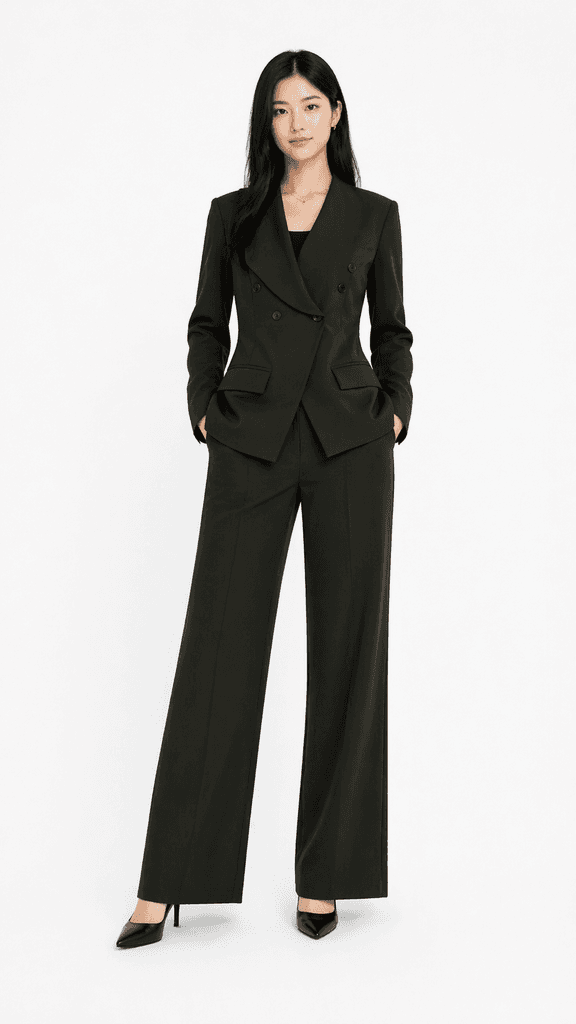 Name Women’s Blazer & Pants Set - Dark Green (S) 1