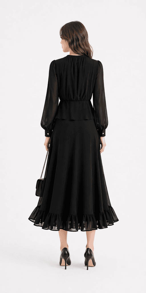 Modaala Women's Cotton Two-Piece Set - Black (36) 2