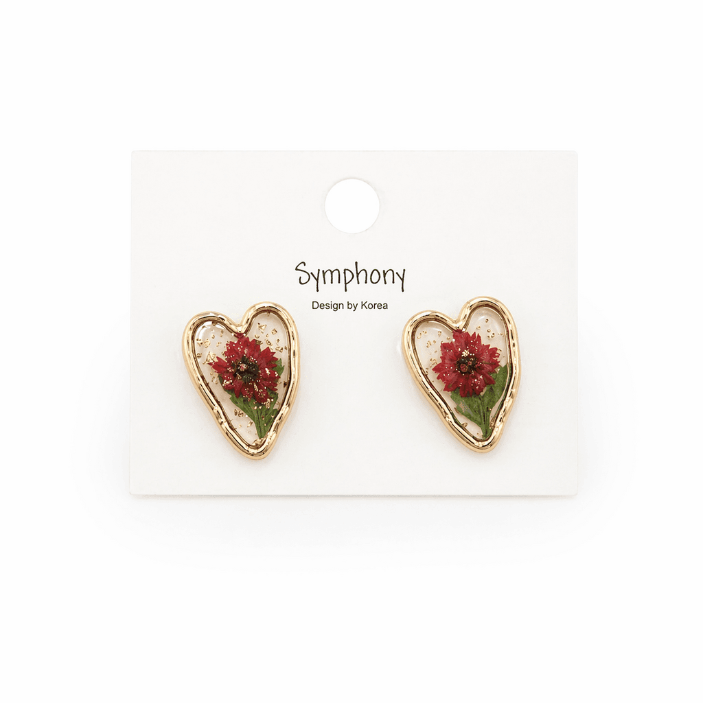 Symphony Women’s Metal Earrings - Gold 2