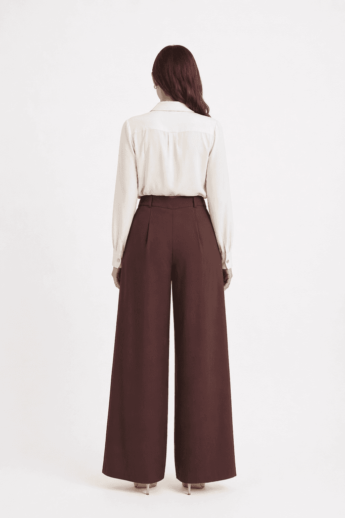 H&A Istanbul Women's Wide-Leg Pants - Dark Brown (36) 2