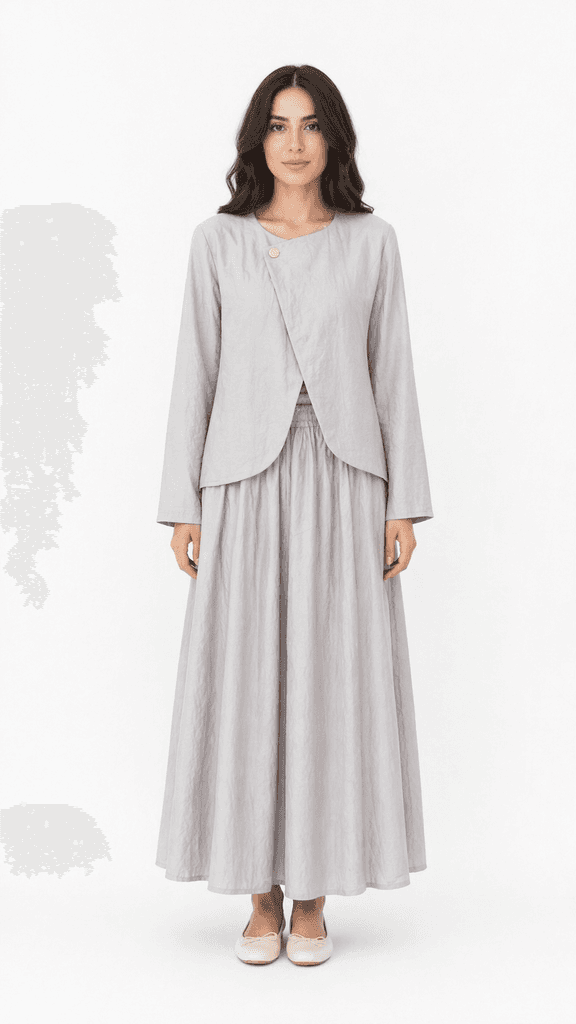 Mikran Women's Two-Piece Set - Light Gray (36) 1