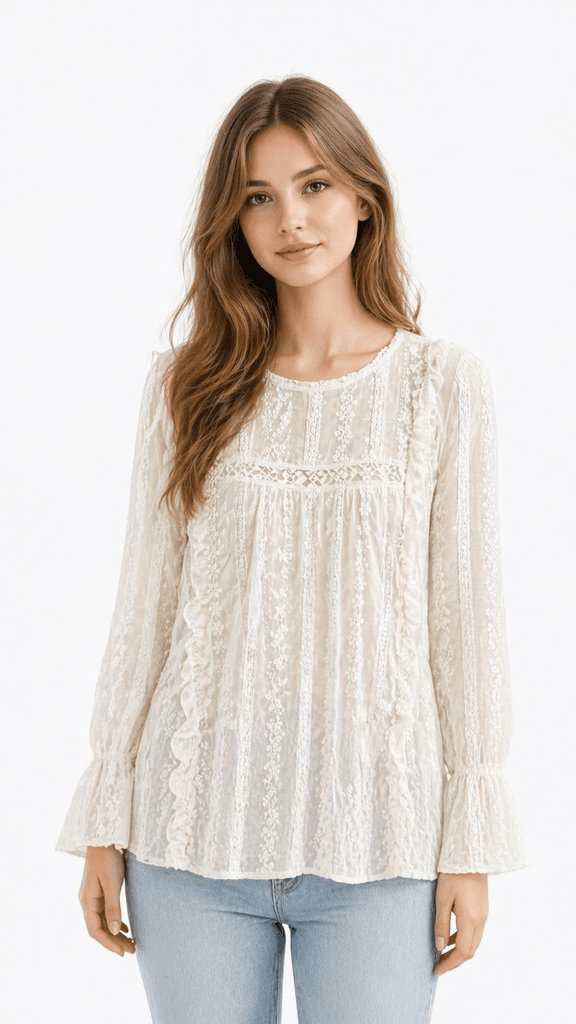 ESQ Women's Blouse - Off White (S) 1