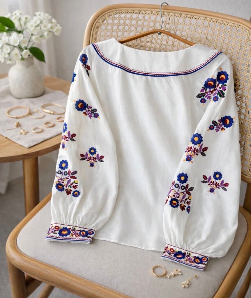 EsQ Women's Blouse - White (S) 2