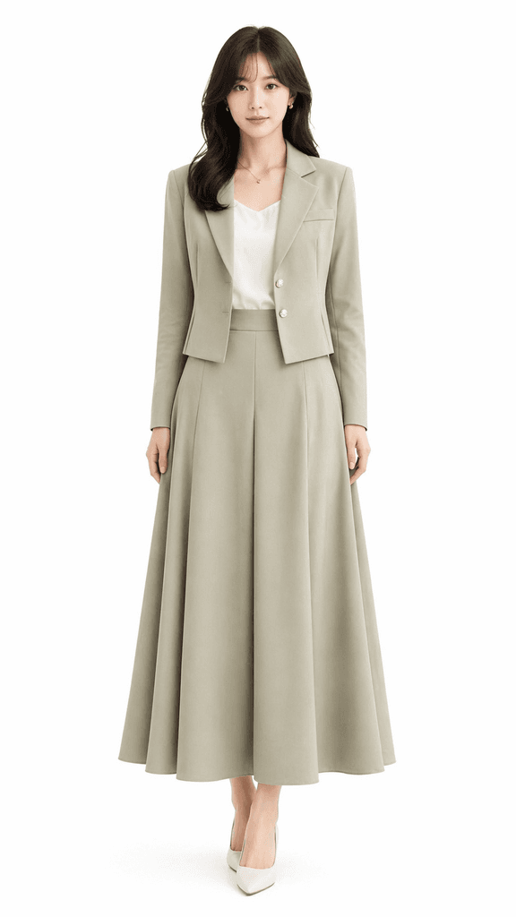 Line Women's Jacket & Skirt Set - Light Green (36) 1