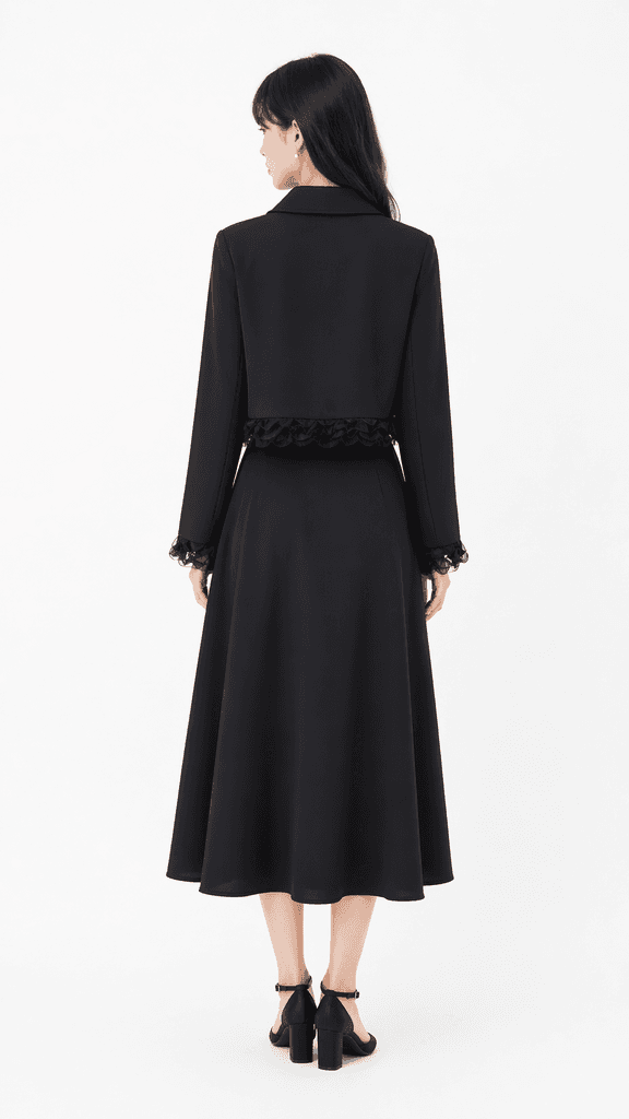 Line Women's Jacket & Skirt Set - Black (S) 2