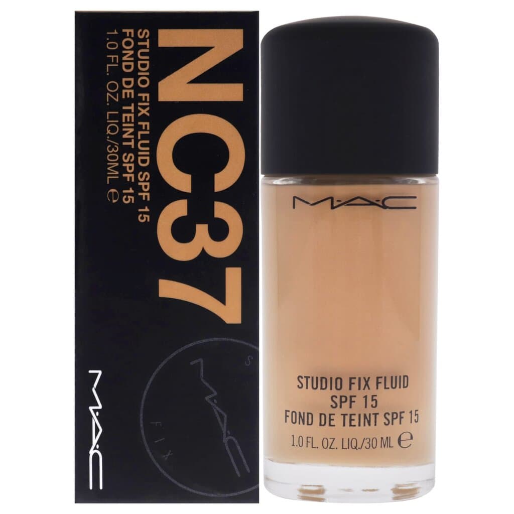 MAC Studio Fix Fluid SPF 15 24HR Matte Foundation + Oil Control - NC37 (30ml) 1