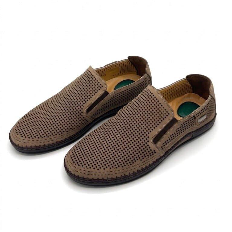 Grand Oxford Men's Leather Shoes - Light Brown (44) 1