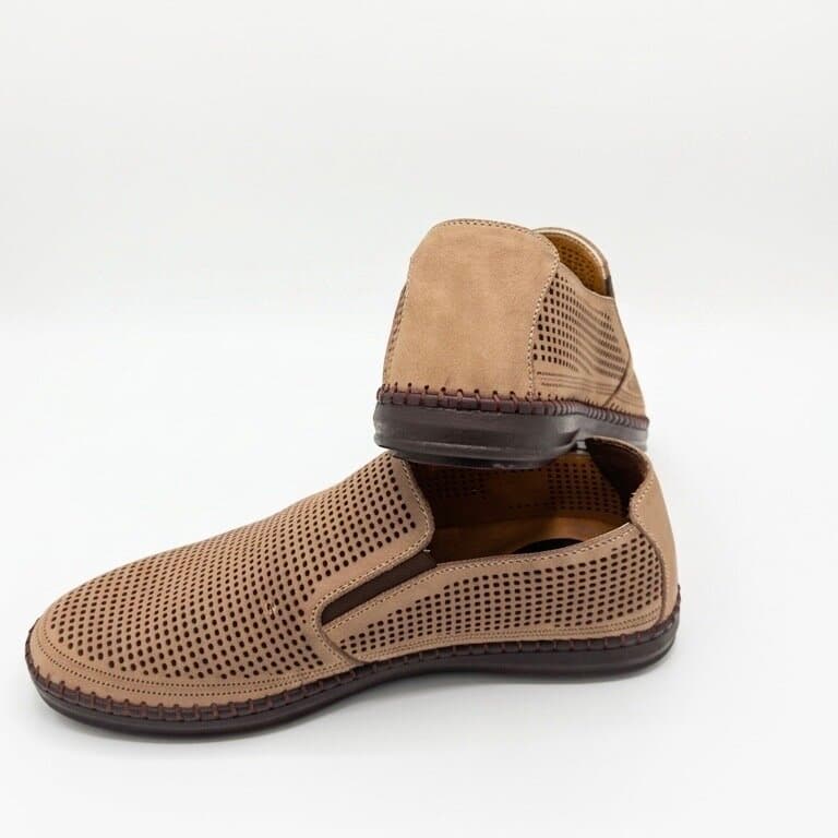 Grand Oxford Men's Leather Shoes - Light Brown (44) 4