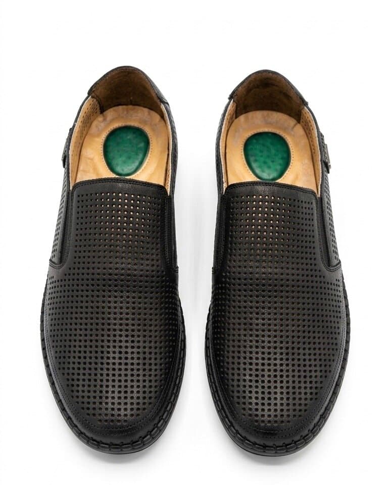 Grand Oxford Men's Leather Shoes - Black (44) 1