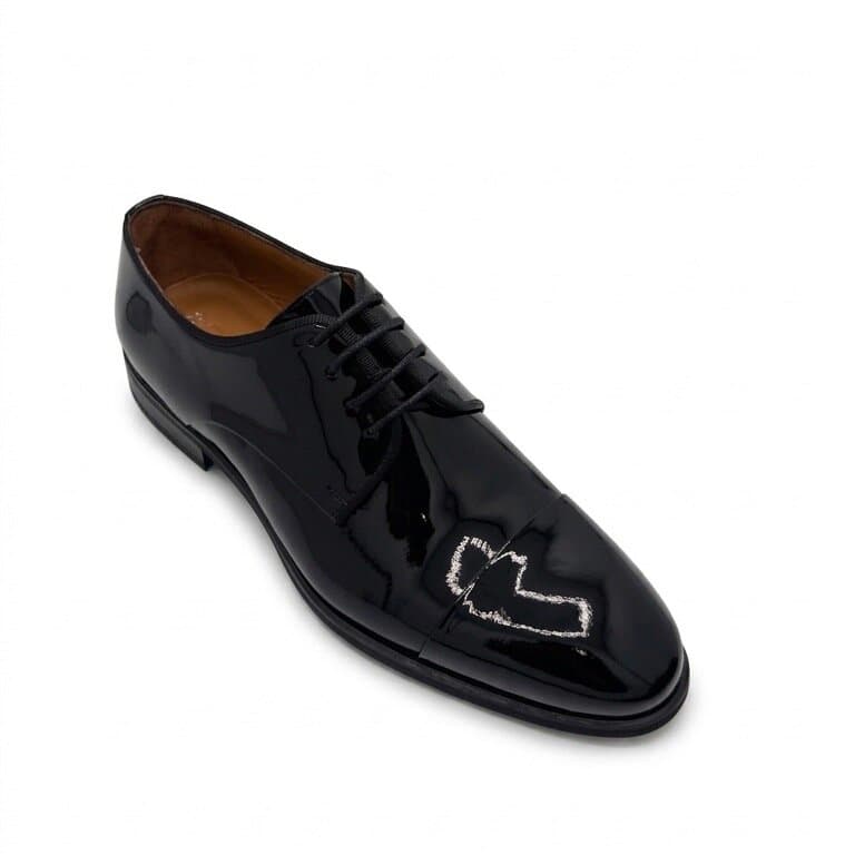 Grand Oxford Men's Leather Shoes - Black (45) 2
