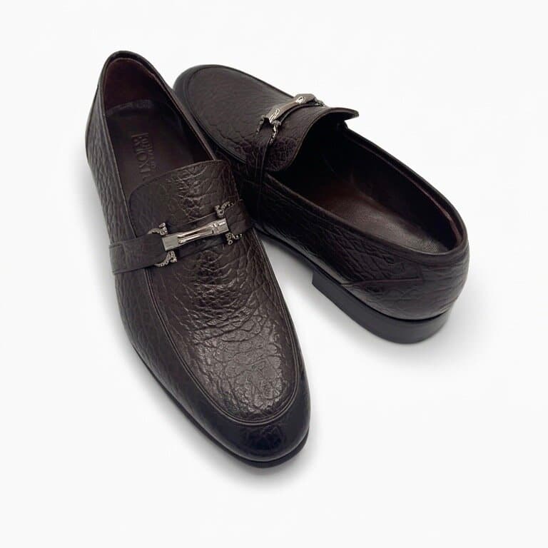 Grand Oxford Men's Leather Shoes - Dark Brown (45) 3