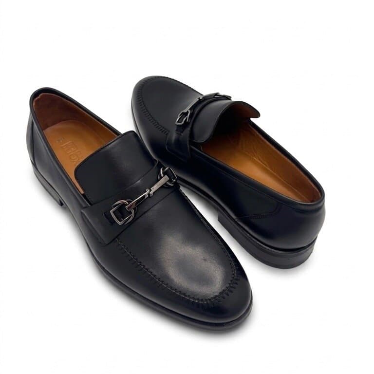 Grand Oxford Men's Leather Shoes - Black (45) 1