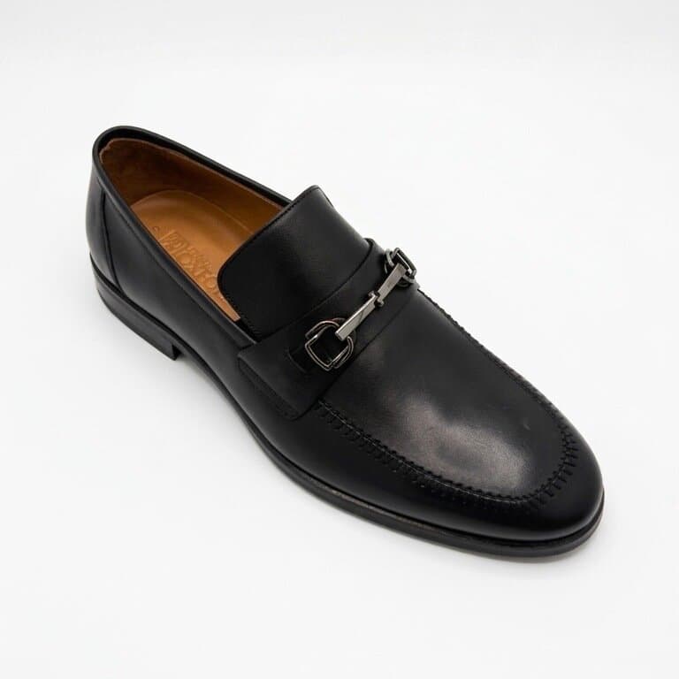 Grand Oxford Men's Leather Shoes - Black (45) 2