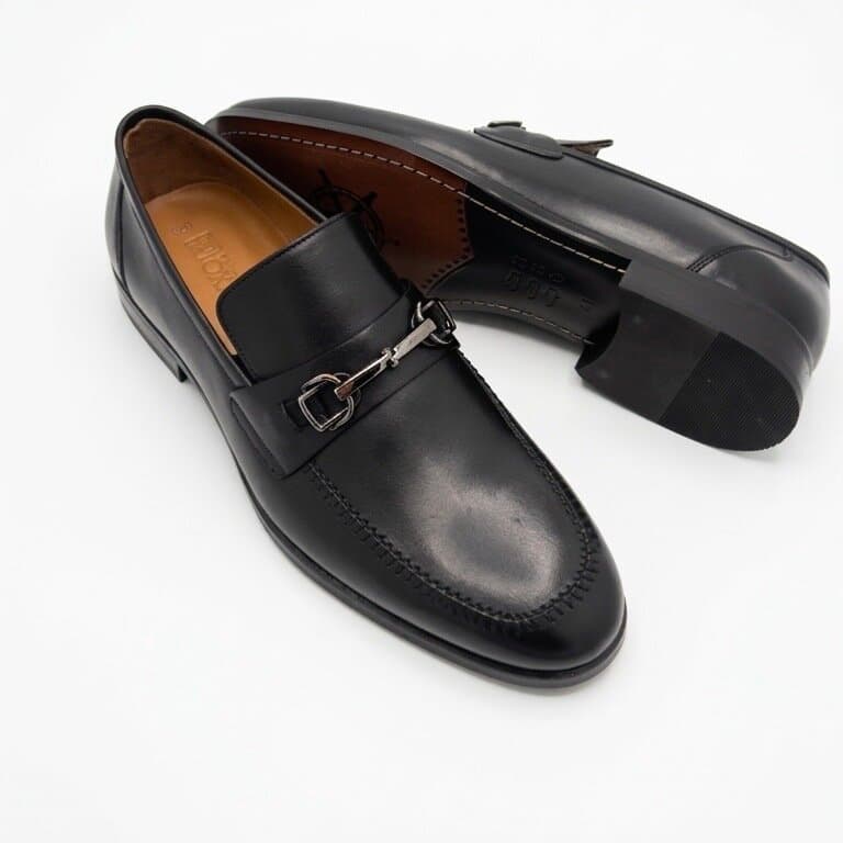 Grand Oxford Men's Leather Shoes - Black (45) 4