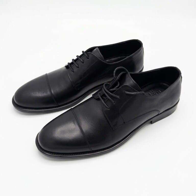 Grand Oxford Men's Leather Shoes - Black (44) 1
