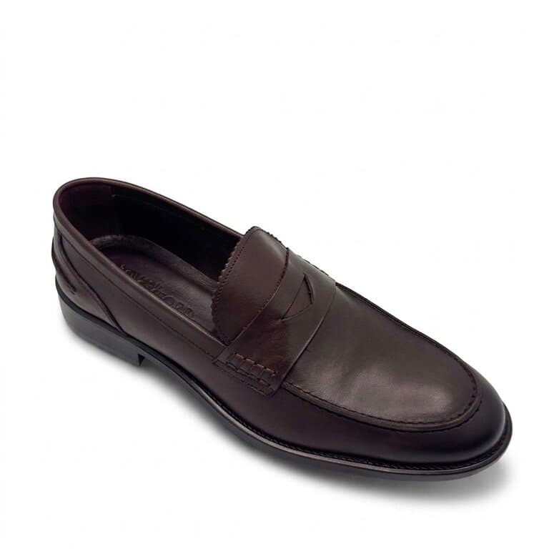 Grand Oxford Men's Leather Shoes - Dark Brown (44) 2