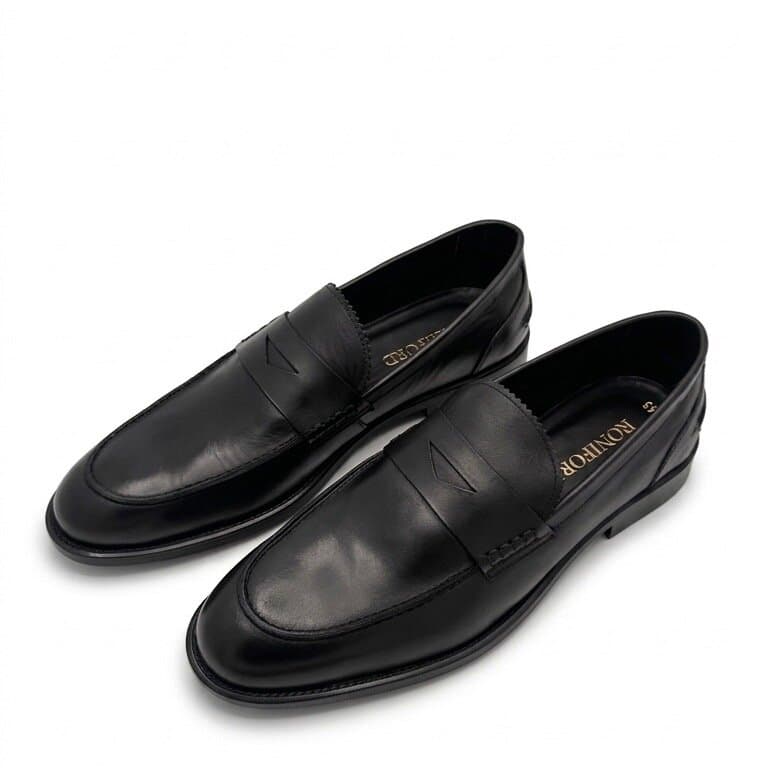 Grand Oxford Men's Leather Shoes - Black (44) 2