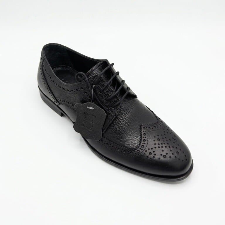 Past Step Men's Leather Shoes - Black (45) 2