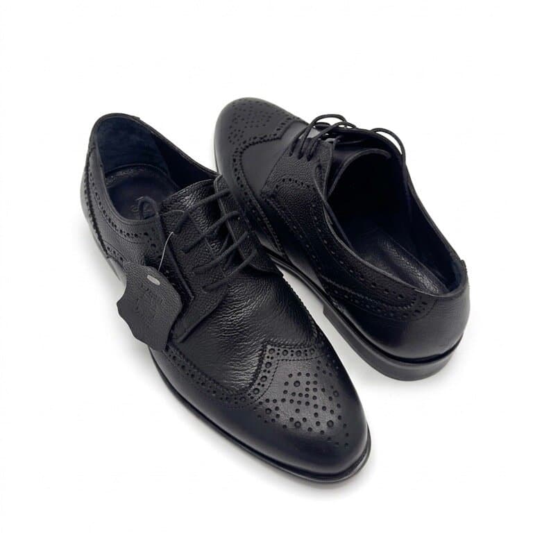 Past Step Men's Leather Shoes - Black (45) 3