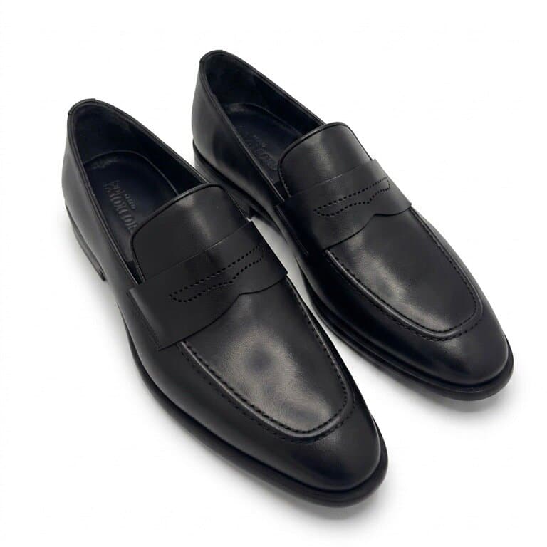 Grand Oxford Men's Leather Shoes - Black (45) 2