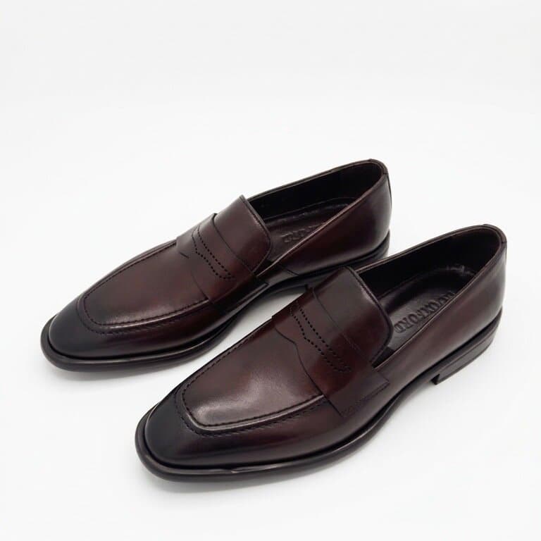 Grand Oxford Men's Leather Shoes - Dark Brown (45) 1