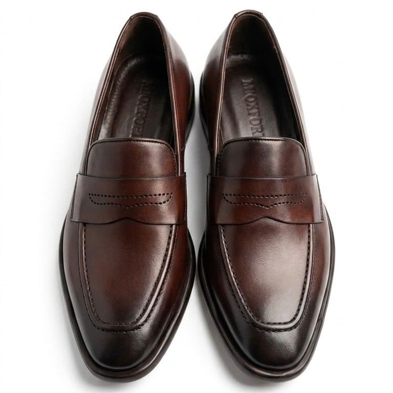 Grand Oxford Men's Leather Shoes - Dark Brown (45) 2