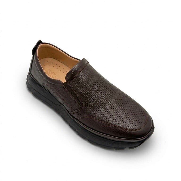 Grand Oxford Men's Leather Shoes - Dark Brown (45) 2