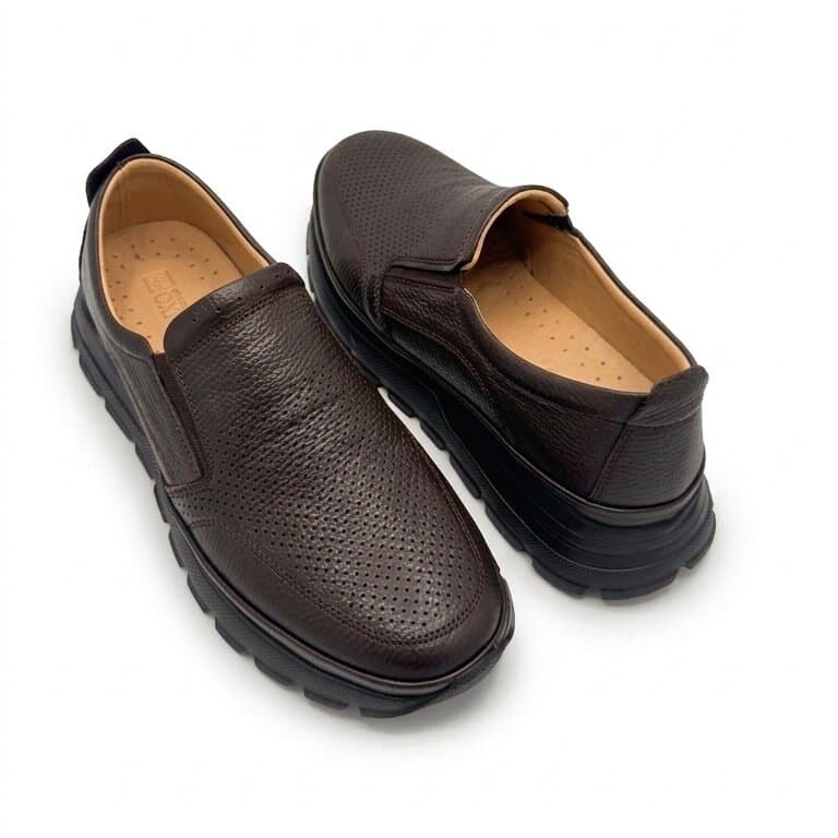 Grand Oxford Men's Leather Shoes - Dark Brown (45) 3