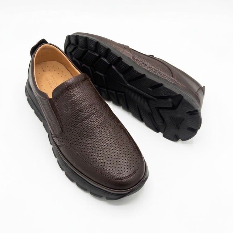 Grand Oxford Men's Leather Shoes - Dark Brown (45) 4