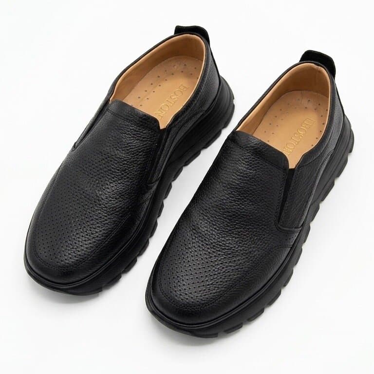 Grand Oxford Men's Leather Shoes - Black (45) 1